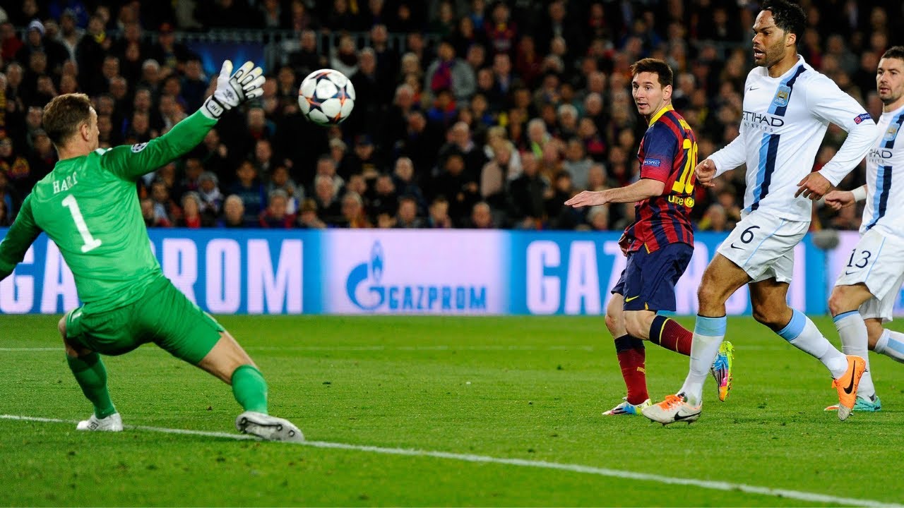 Lionel Messi vs Manchester City. UCL Home (2013/14) English Commentary. HD 1080.
