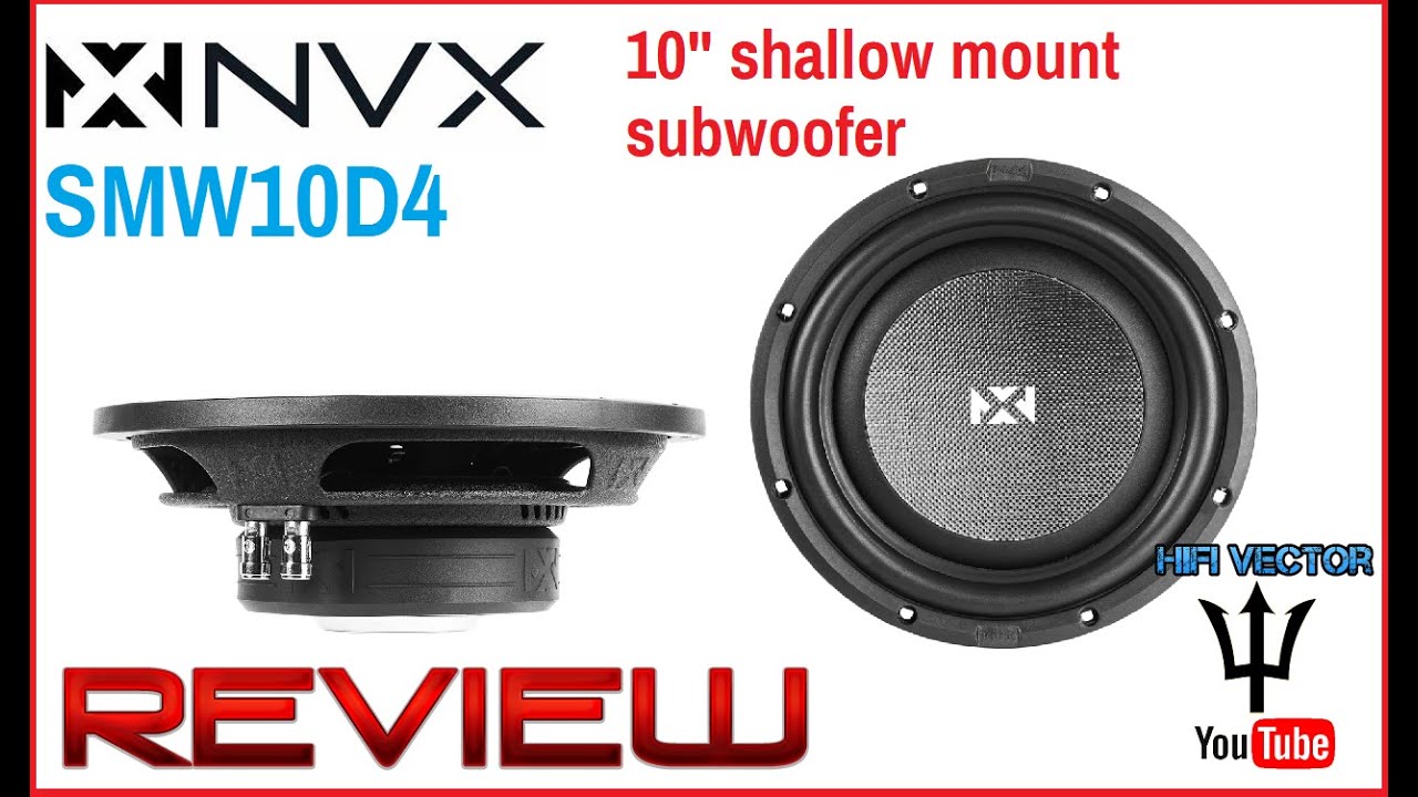 NVX shallow mount subwoofer SMW10D4 10