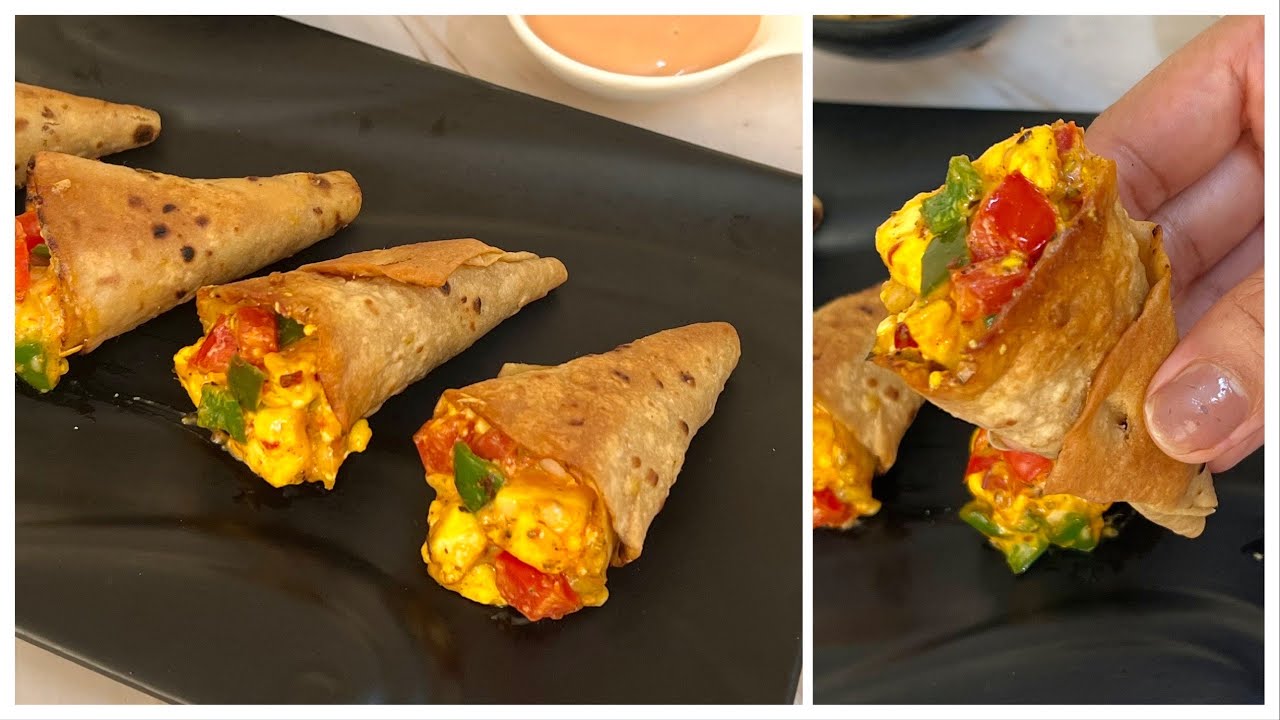Crispy Paneer Roti Cones In Kadai | रोटी से बनाएं यह बहुत टेस्टी स्नैक |Crispy Schezwan Paneer Cone