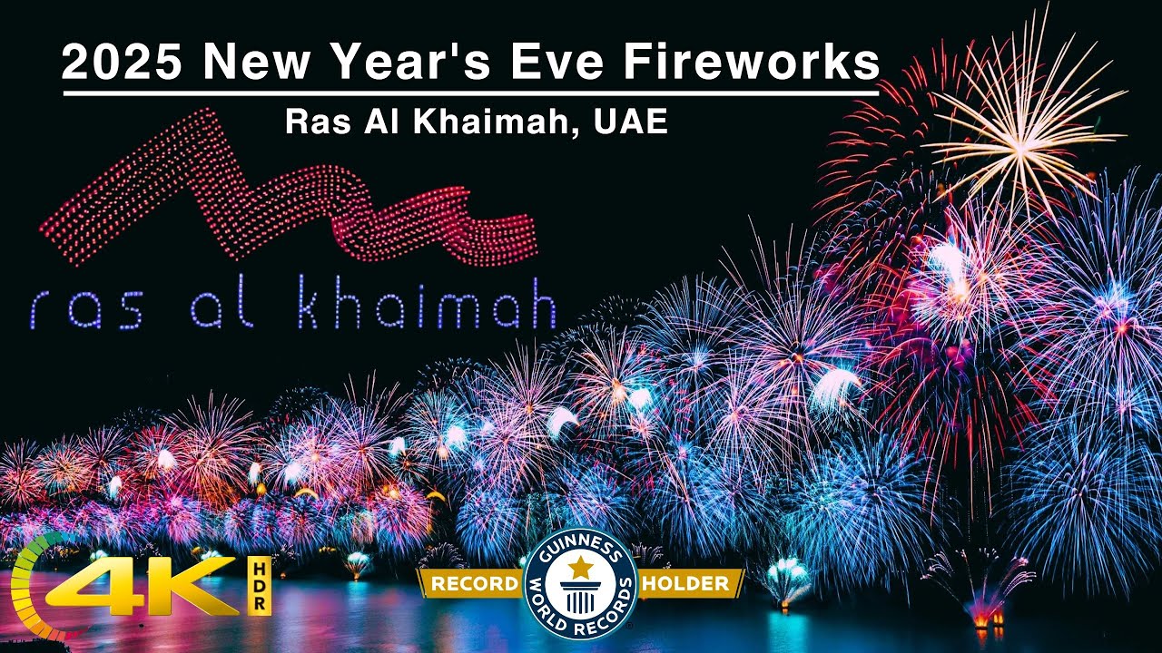 NEW YEAR 2025 | Ras Al Khaimah Fireworks, UAE (Worlds Longest 4.5km Fireworks Display) RAKNYE2025 🇦🇪