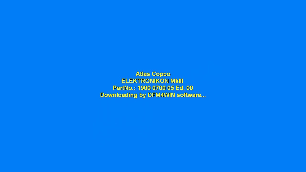 Repair OLD ELEKTRONIKON MkIII controller by Atlas Copco DFM4WIN software.