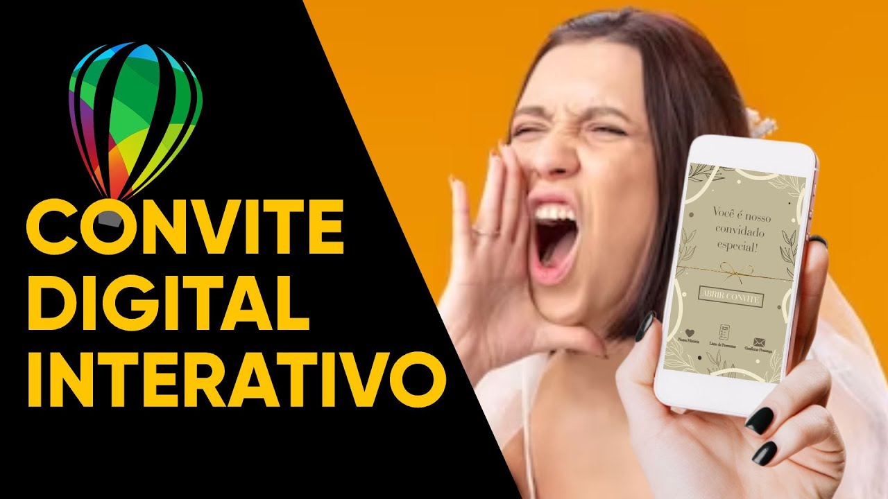 Convite digital Interativo no Corel Draw