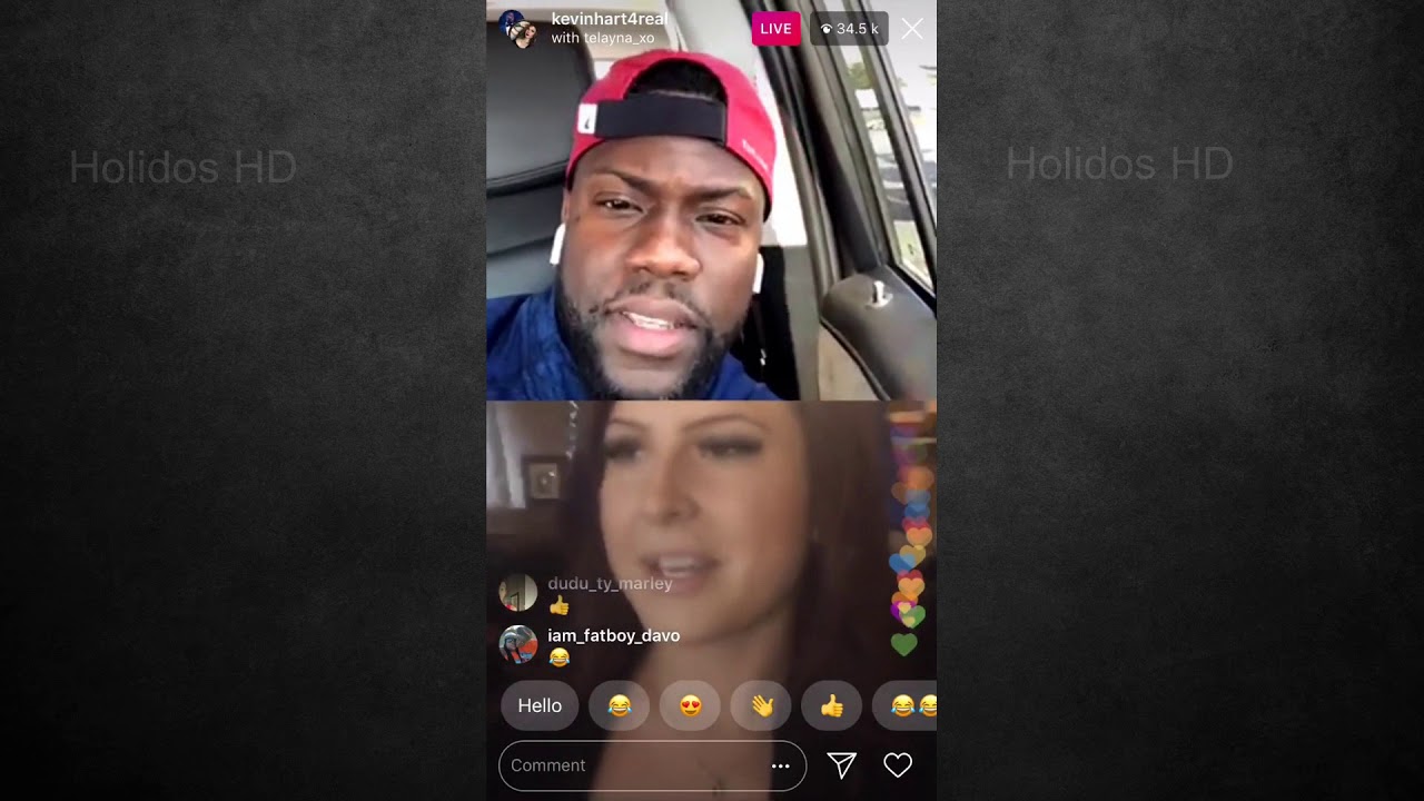 Kevin Hart goes on INSTAGRAM LIVE with his FAMILY and FANS!!