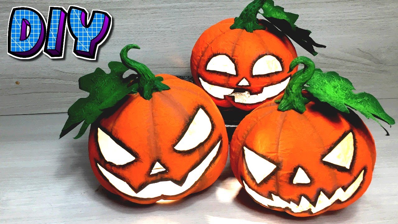 Como Fazer Abóboras de Halloween com Papel.