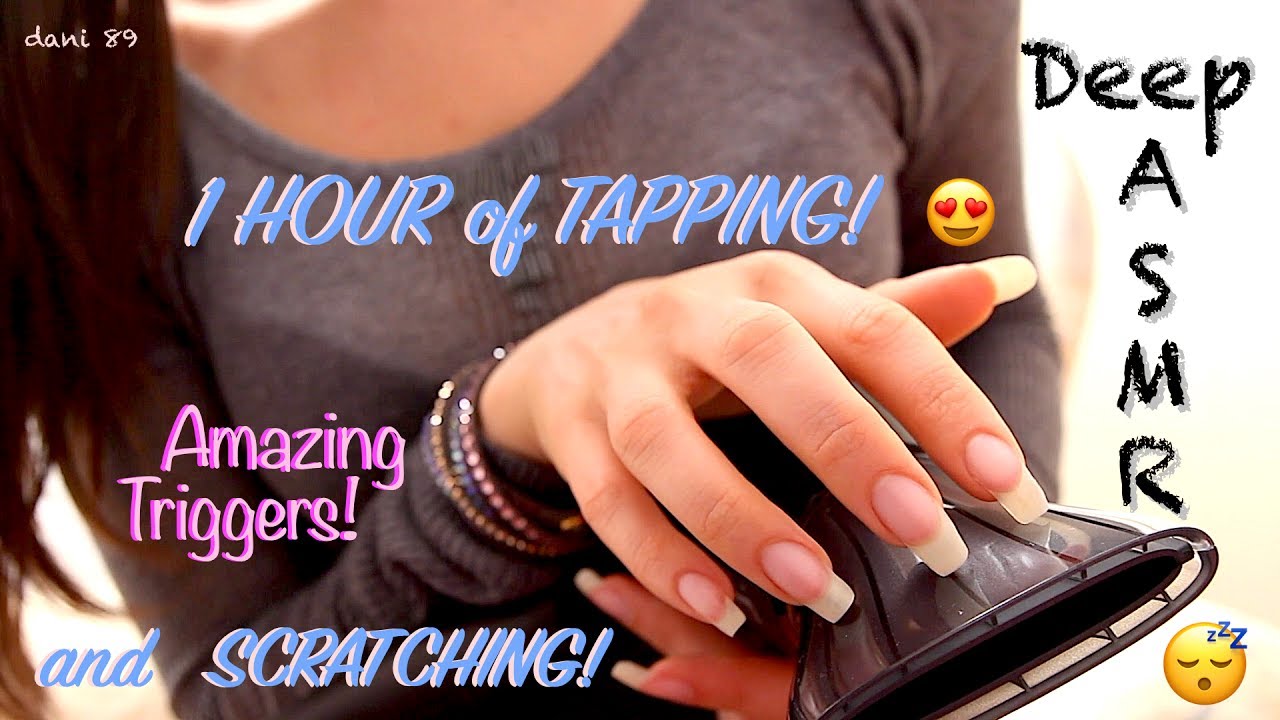 💤 Deep ASMR ✶ ⏱ 1 full HOUR of TAPPING + bonus: 10 min of SCRATCHING! 🎧 ↬ so tingly! ↫ ☾