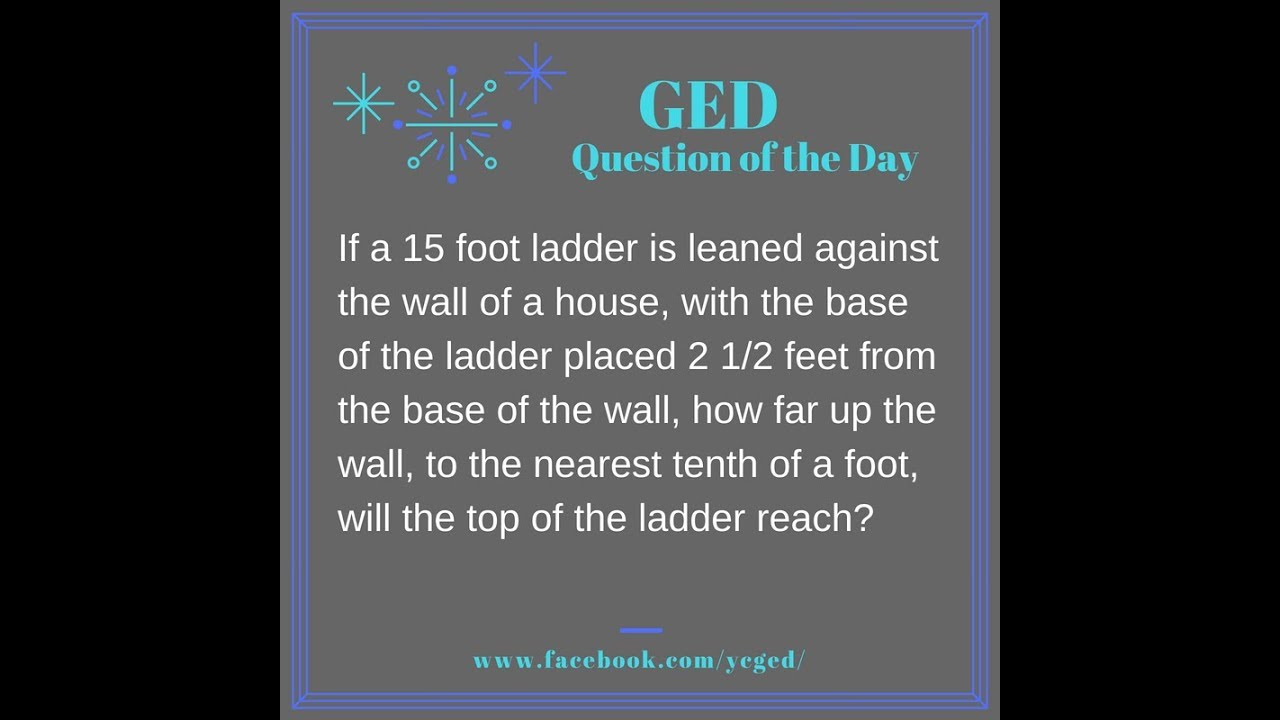 GED® QOD: Pythagorean Theorem Application Example