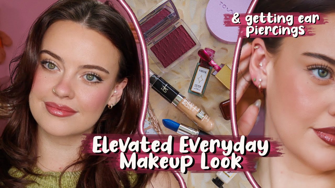 Elevated EVERYDAY makeup look + Getting piercings done!! ✨ | Julia Adams