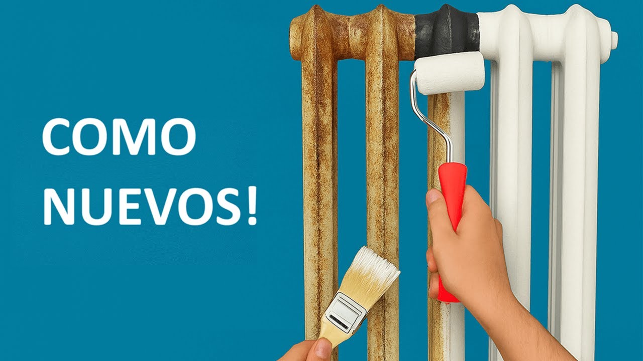 RADIADORES como nuevos: restauración y pintura paso a paso con rodillo, pincel y spray 🎨