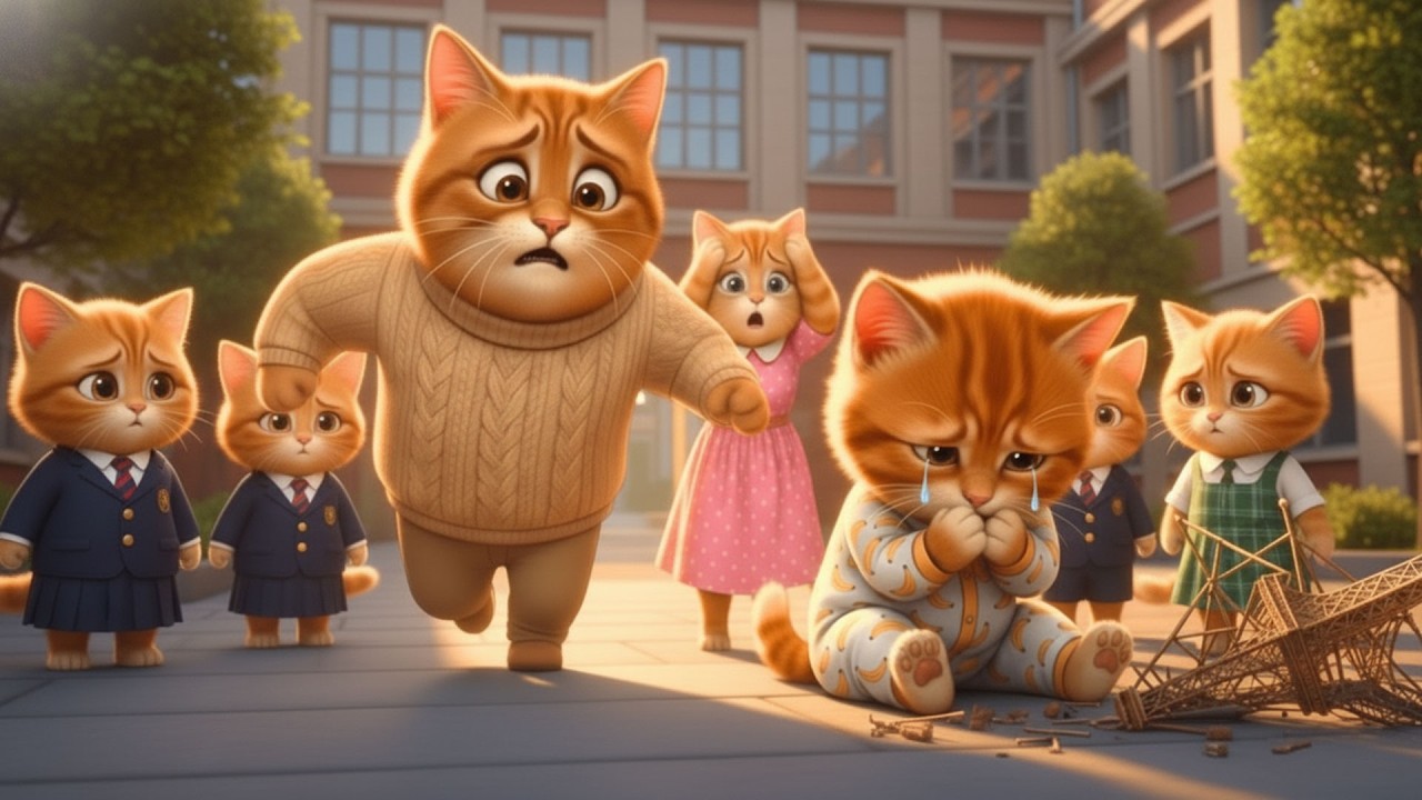 Ginger Kitten’s Dream Project Was RUINED by STUDENTS... 💔 Mama & Papa REACHED School...🏩