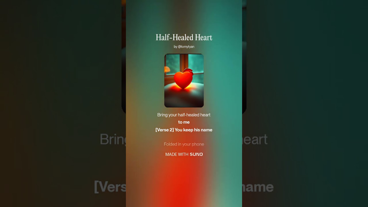 Half-Healed Heart(Official Lyric Video) / AI Female Vocal Ballad癒やし、心地よい、AI音楽
