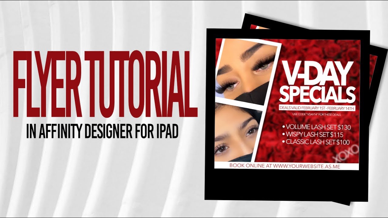 Valentine's Day Flyer design tutorial - Affinity Designer for Ipad tutorial