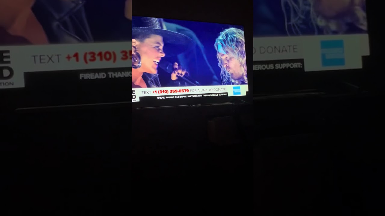 Pink at Fire Aid Concert