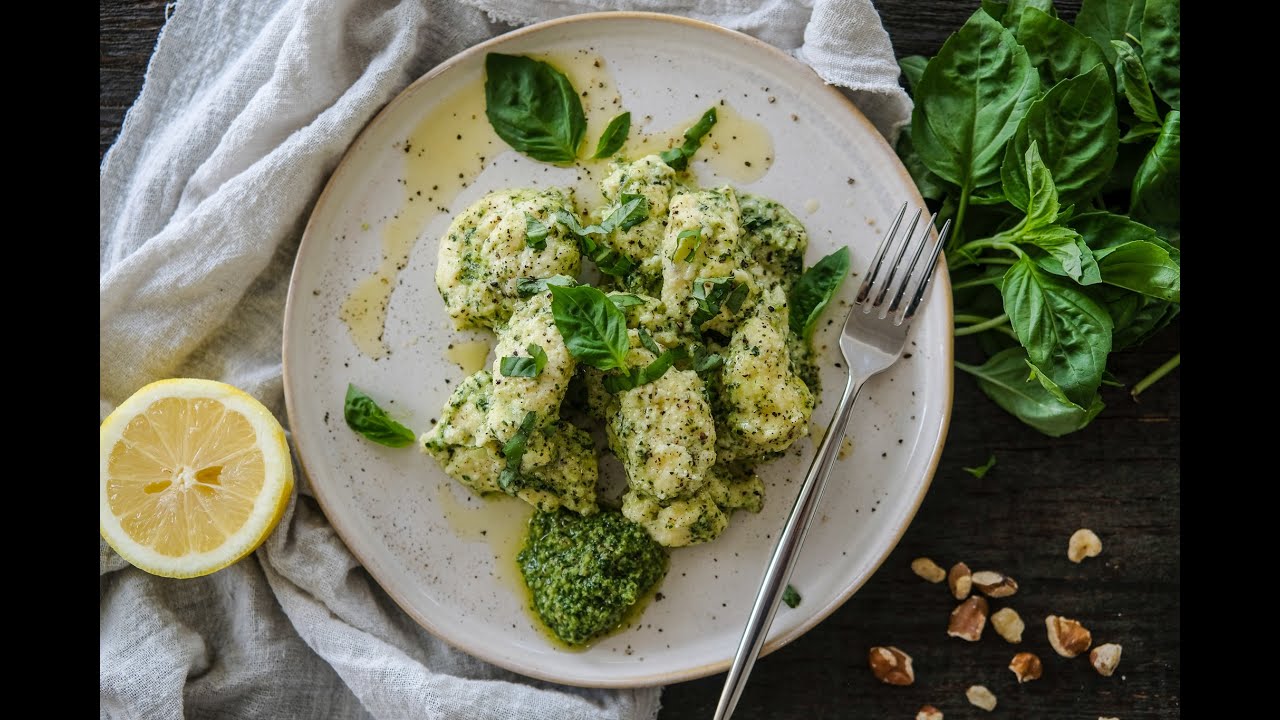 Dinner Recipe: HOMEMADE Ricotta Dumplings with Walnut Pesto by Everyday Gourmet with Blakely