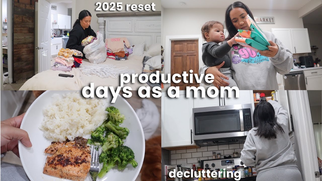 productive day in my life as a mom 🧺🎀 mini reset for 2025, little spoon order, closet cleanout