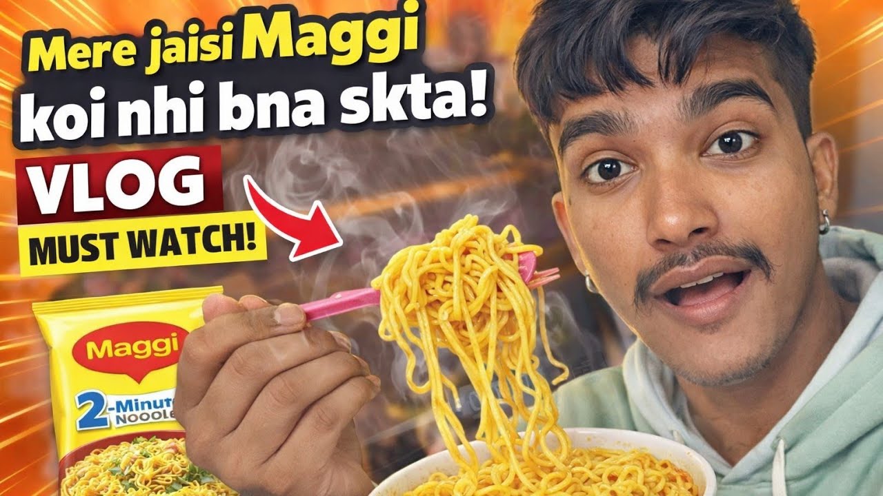 Aaj Banayi Mazedaar Maggi 😍 | 2 Minute Mein Ready! 🍜 Day-13 #video #maggi #saharanpur 
