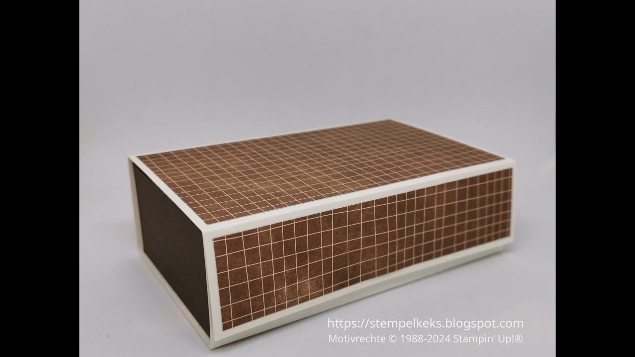 Geschenkbox rechteckig auf Vorrat, da flach stapelbar mit Produkten von Stampin' Up!®