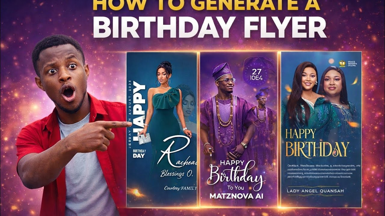 Guess how I create birthday flyers using Ai that I and you have been using for a very long time