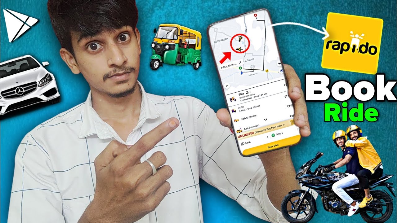 Rapido Ride ఎలా బుక్ చేయాలి E video lo chupista | Auto, Bike, Car, In Rapido App 