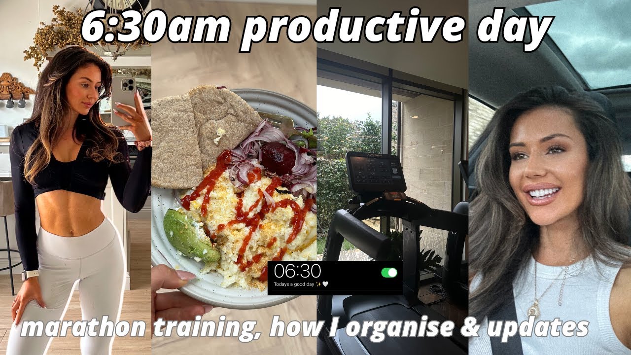 6:30AM PRODUCTIVE DAY IN MY LIFE | marathon training, low days, injuries
