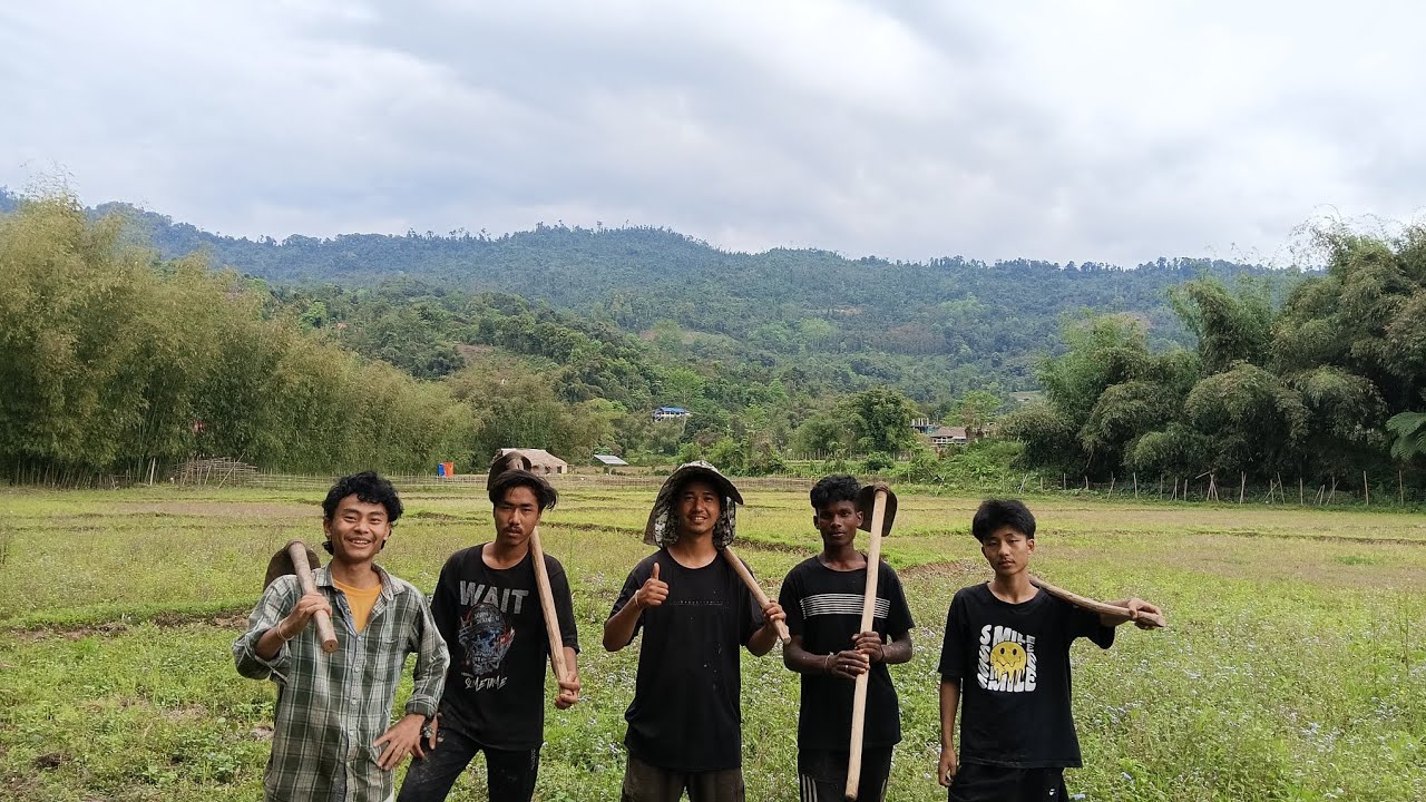 Mere khetee mai Keya Aaj humne kaam | My brothers helped me with farming today| Panya village Aalo