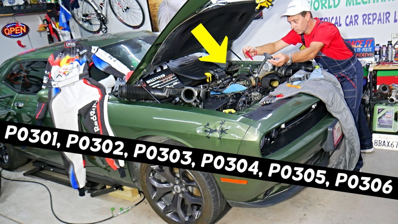 DODGE CHALLENGER CODE P0301 P0302 P0303 P0304 P0305 P0306 Cylinder Misfire, Check Engine Light On