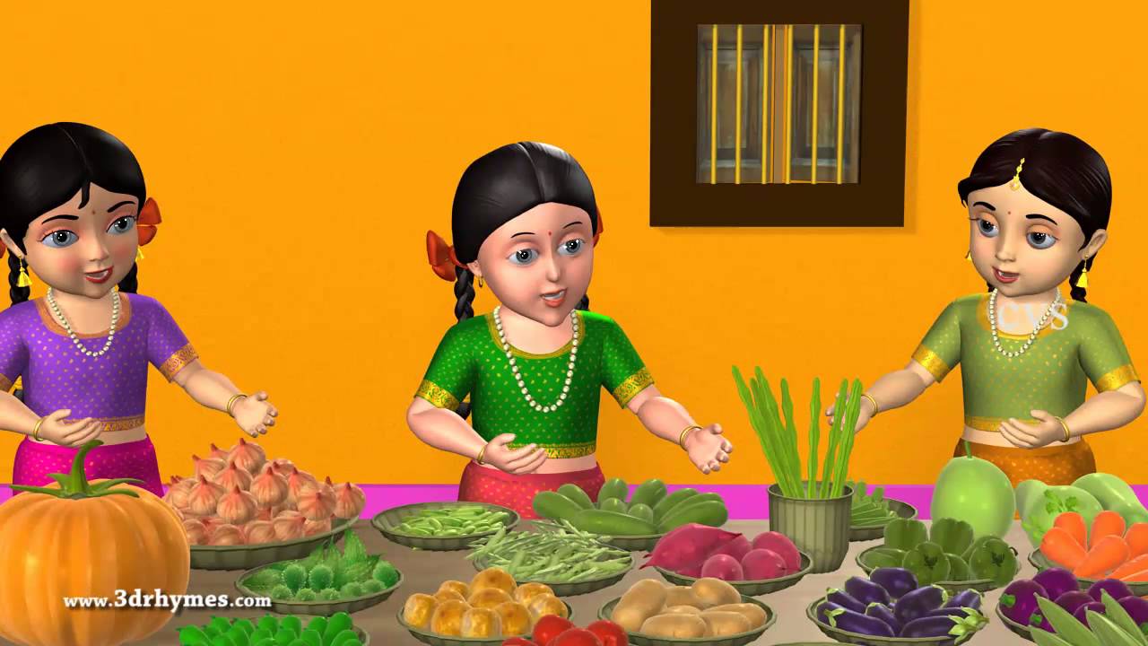 Kuragayalu - Vegetables - 3D Animation Telugu Rhymes for children