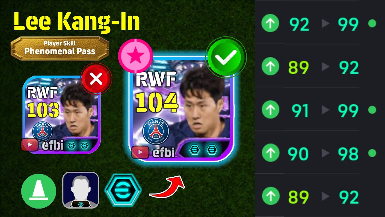 Lee Kang-In 104 BEST TRAINING with Booster, Max Level, Player Progression eFootball 2026