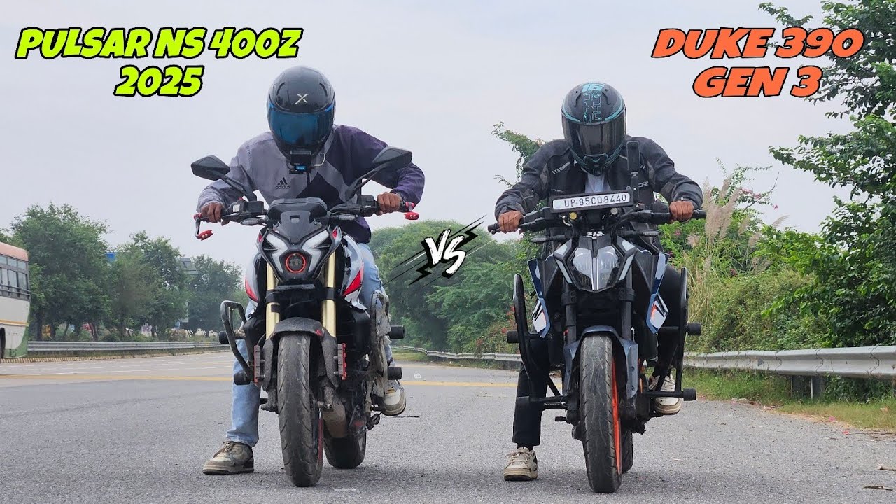 KTM DUKE 390 GEN 3 VS BAJAJ PULSAR NS 400Z 2025 || DRAGRACE 