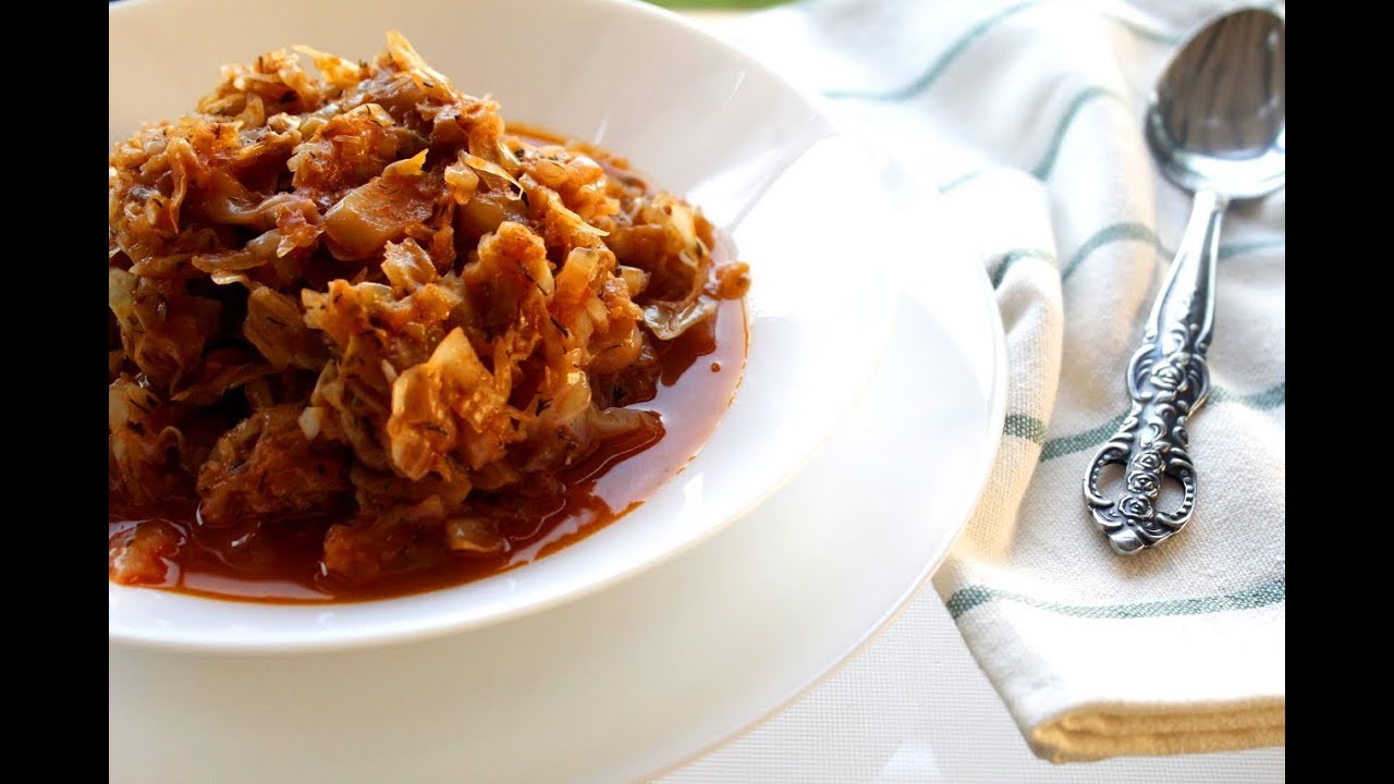 Cooked cabbage Traditional Romanian recipe
