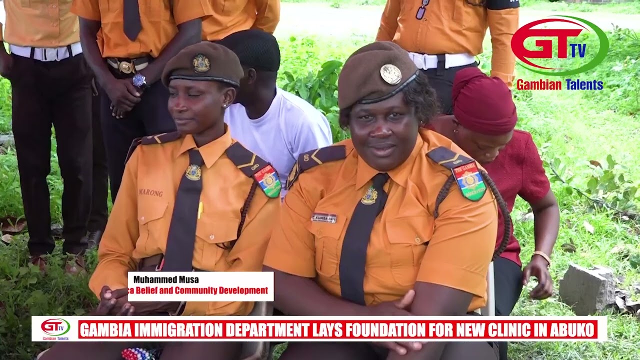 GAMBIA IMMIGRATION DEPARTMENT LAYS FOUNDATION FOR NEW CLINIC IN ABUKO