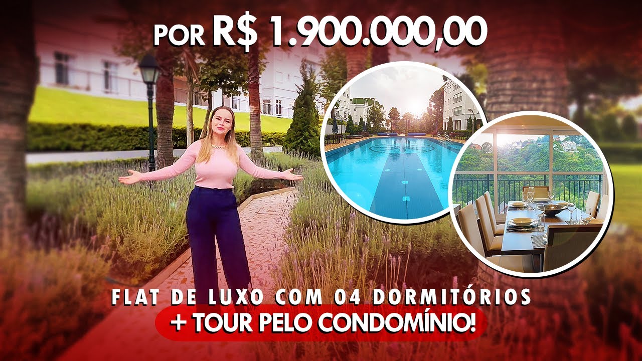 🍁 Flat com varanda gourmet. Condomínio completo com piscinas e lazer para adultos e crianças