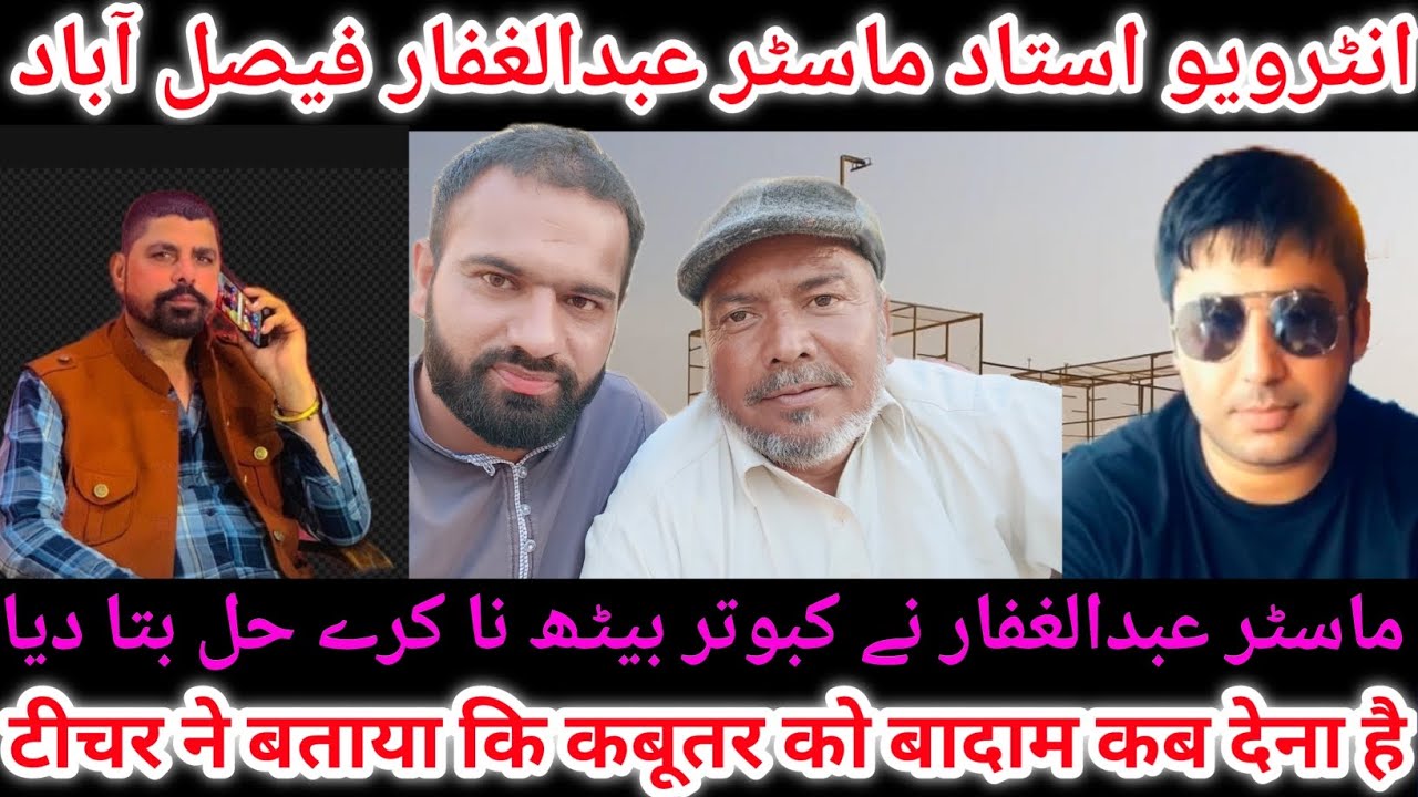 Kabootar Bazi Interview Ustad Master Gafar Faisalabad Walay Part 4 || Kabootar Bazi Yazman