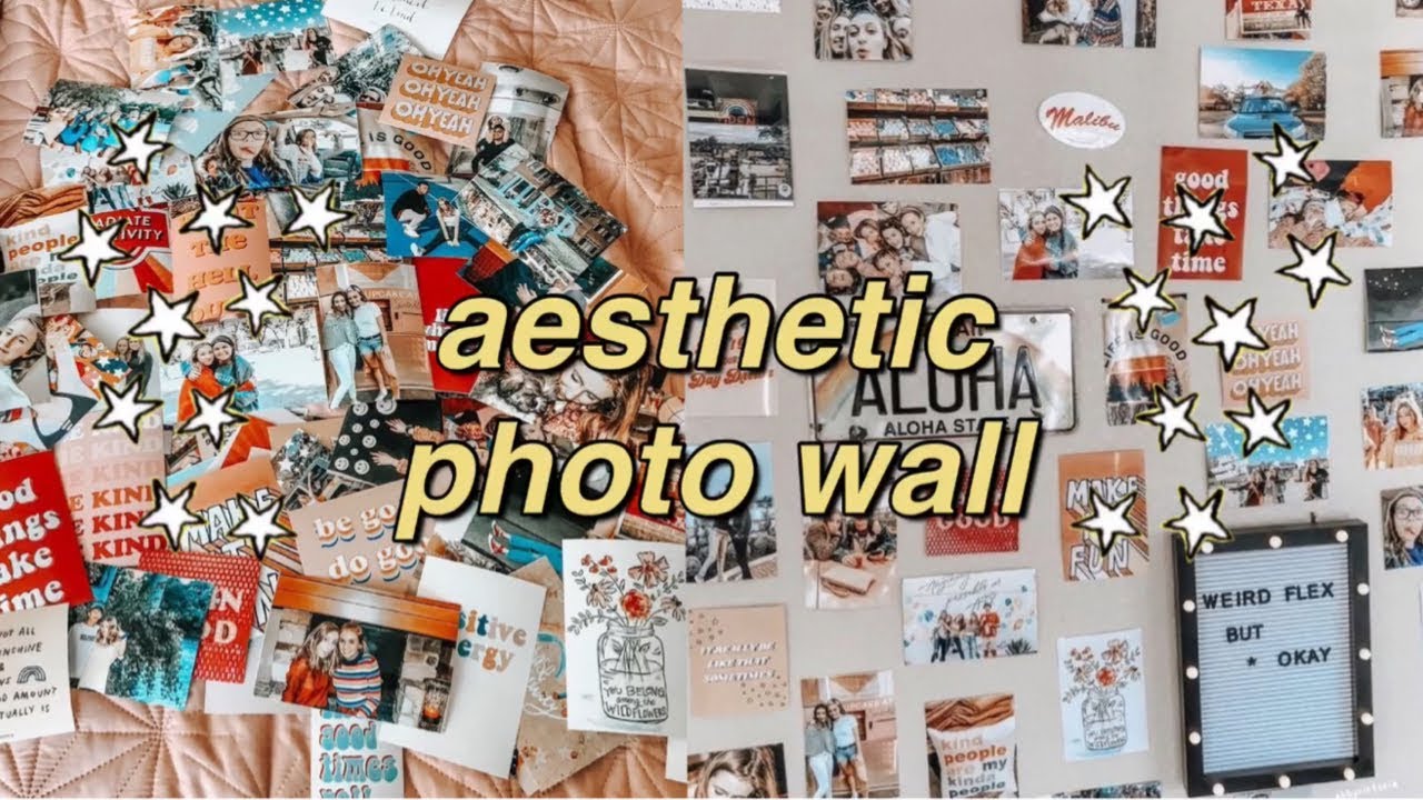 diy aesthetic polaroid wall!!