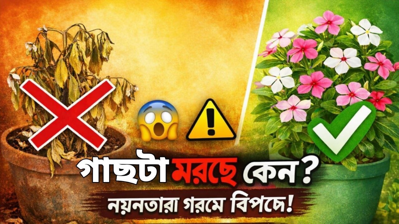 গরমে নয়নতারা গাছে এই ভুল করলে গাছ বাঁচবে না! এখনই জেনে নিন পরিচর্যা | Vinca flower care in summer |