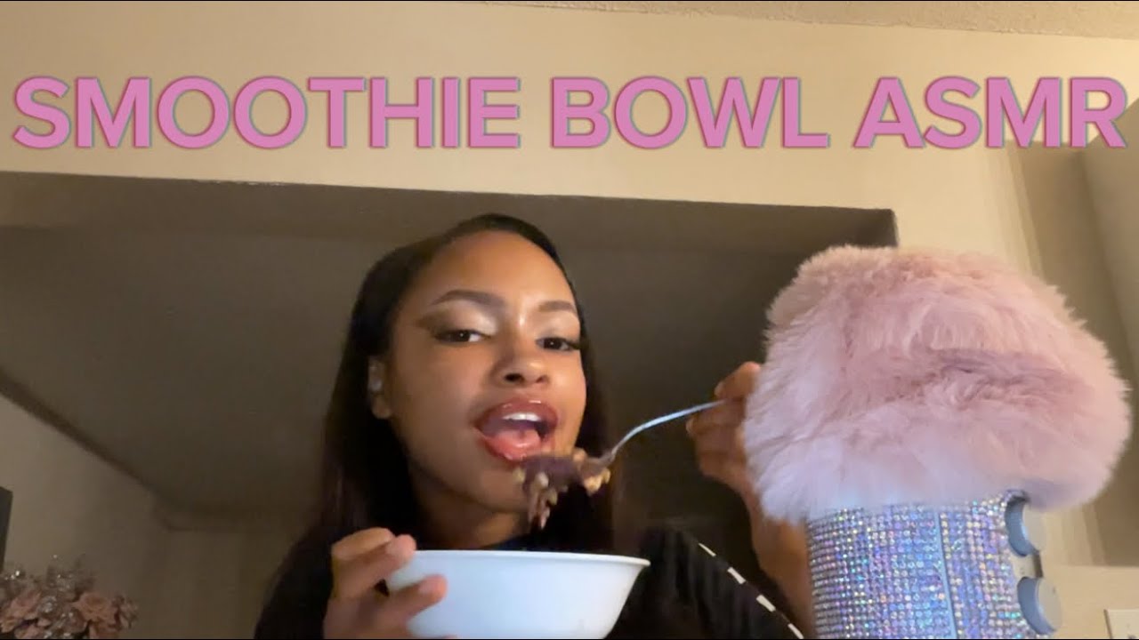 SMOOTHIE BOWL ASMR WITH CALIFLOWER  AND GRANOLA 🥣🍇🍓🫐