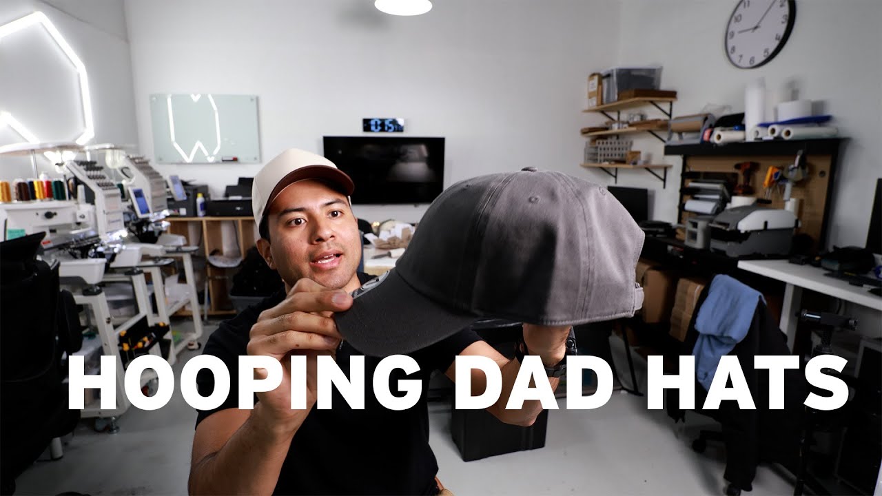 How to hoop DAD HATS for machine embroidery