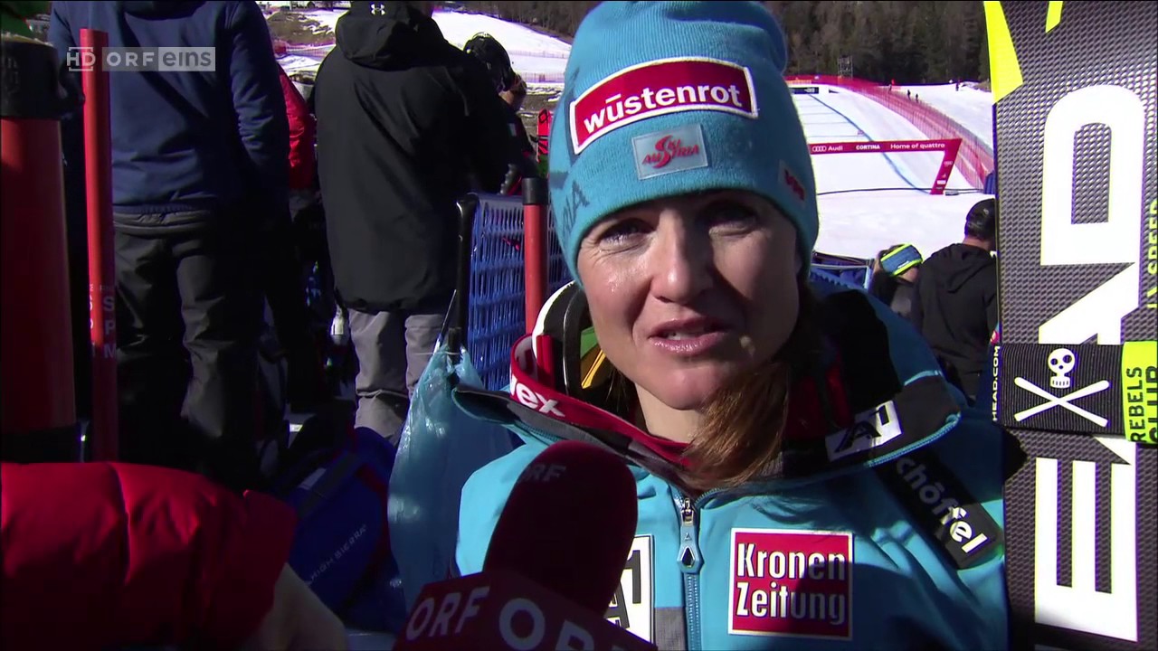 Elisabeth Görgl - RÜCKTRITT?, 29.01.2017, Emotionales Interview Super-G Cortina d'Ampezzo