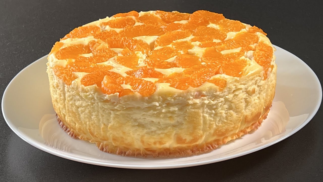 Ich habe noch nie so einen leckeren Mandarinen-Käsekuchen gegessen! Einfaches und schnelles Rezept!