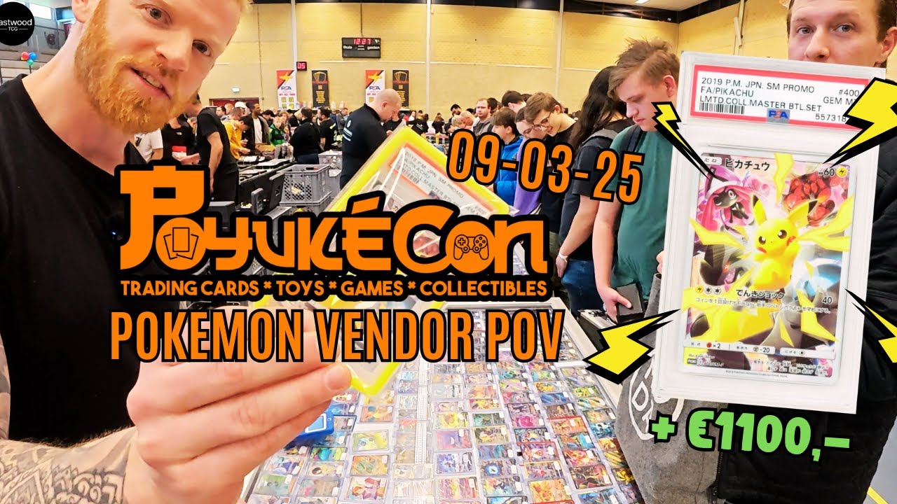 Pikachu Promo PSA 10, Pokemon Vendor POV Eastwood TCG I Poyukecon 09-03-25