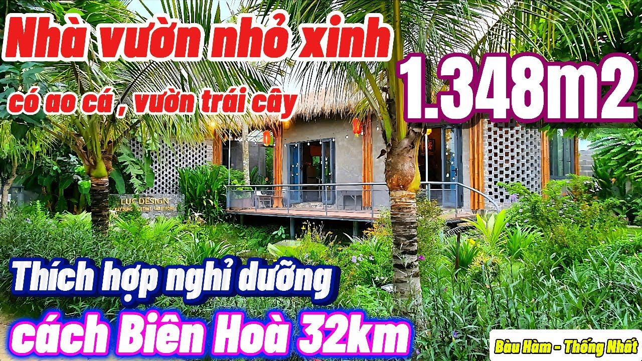 Nhà đất đồng nai,bán nhà gỗ, vườn cây trái có ao cá nghỉ dưỡng quá đẹp gần quốc lộ 1a và KCN