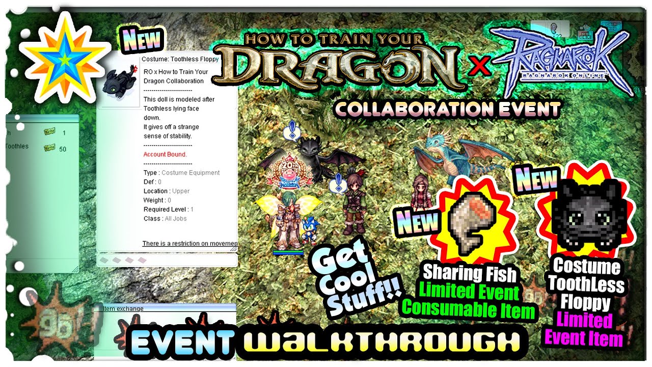 iRO  x  How to Train your Dragon Event Collaboration 2025 Video Walkthrough ☆ LUCKY STAR