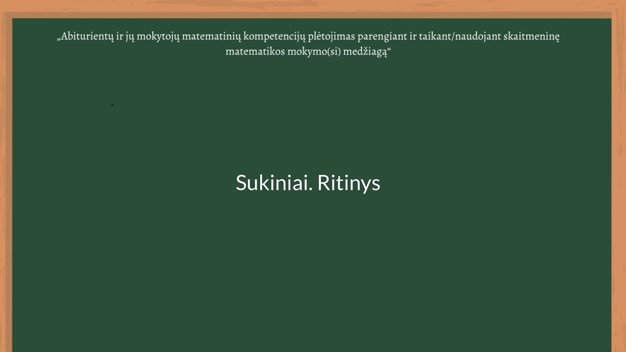 Sukiniai. Ritinys