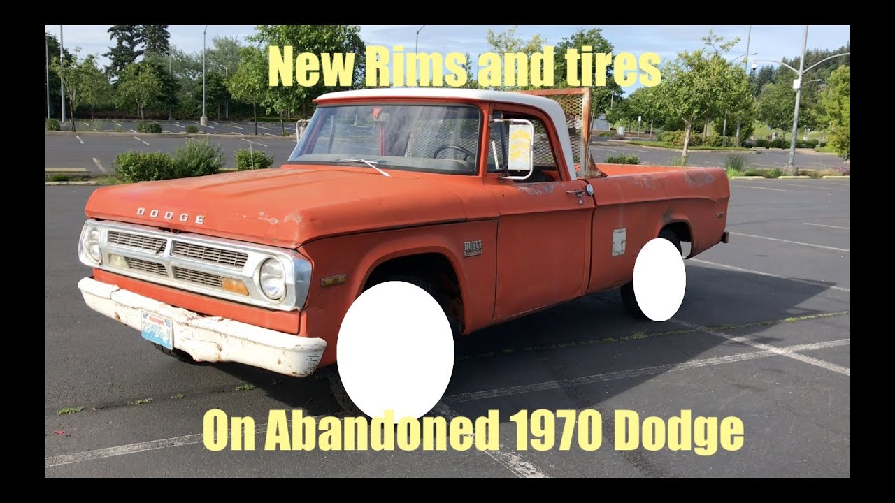 Брошенный Dodge D200 1970 года выпуска получает новые диски и шины!!!