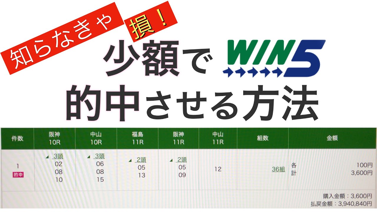 知らなきゃ損！少額でWIN5を的中させる方法 攻略法 週刊 鳥羽倶楽部 号外編 高額配当 高額当選