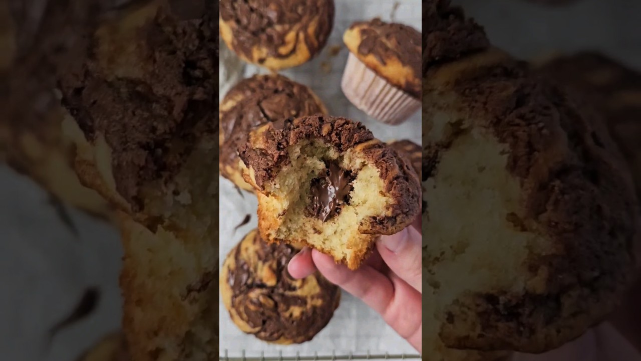 Nutella Muffins 🤎 #baking #recipe #dessert #muffins