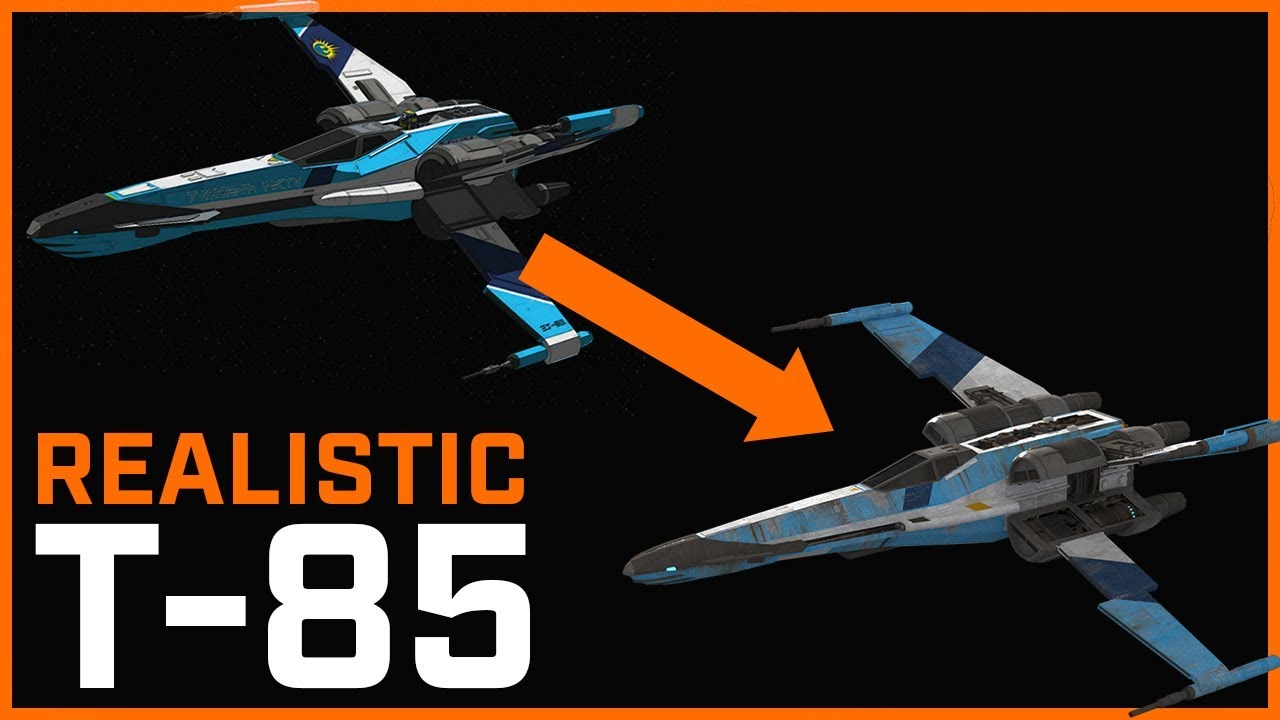 Realistic T-85 X-wing Model