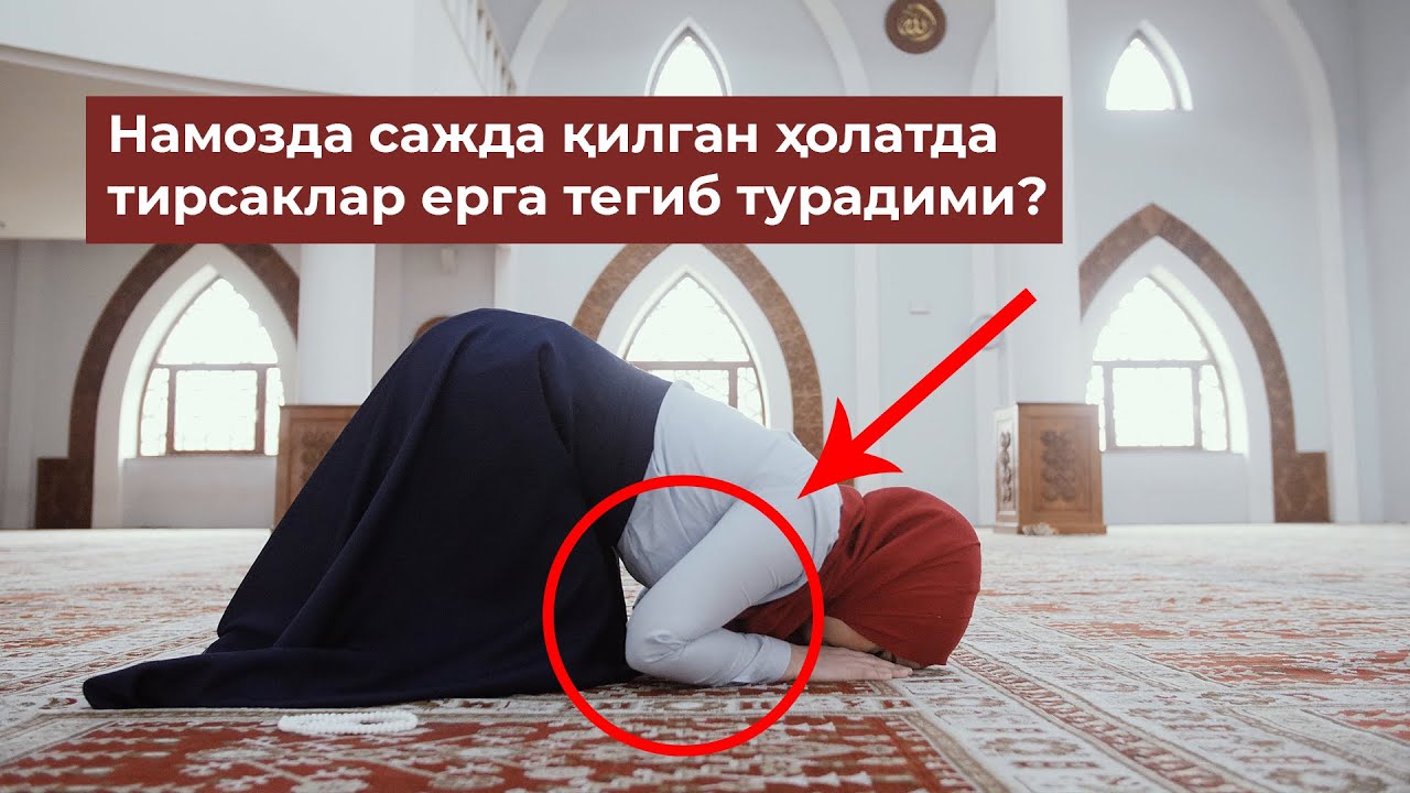 Намозда сажда қилган ҳолатда тирсаклар ерга тегиб турадими?