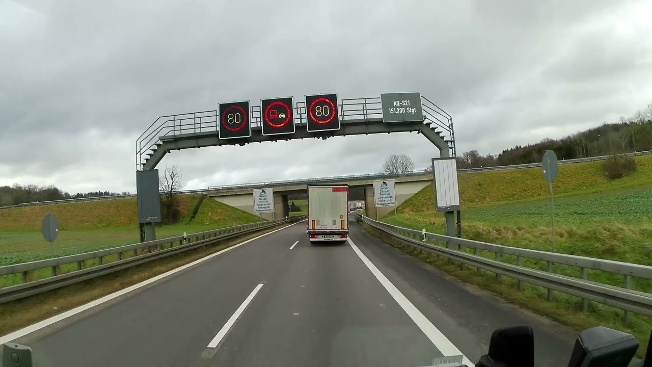 Germany from Ichenhausen back to the A8 and the dragon on the A8
