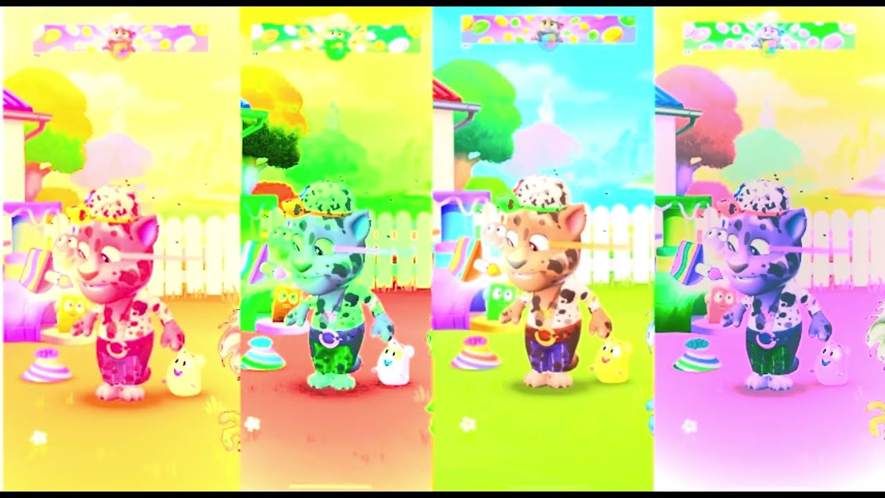 Color Reaction! Talking Tom vs Long Tongue Zombie 😱🎨”