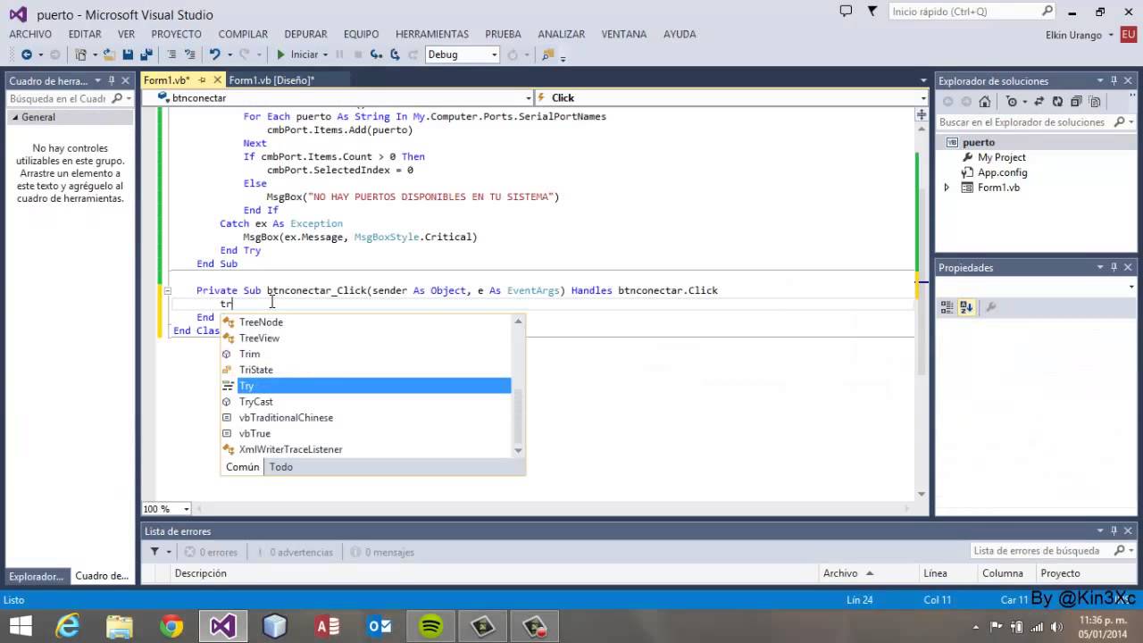 video 001 - Enviar y recibir datos por el puerto serial rs232 en VB-NET